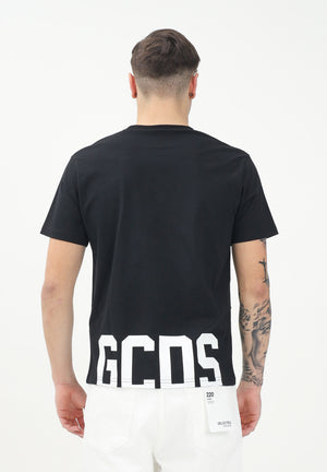 GCDS T-shirt a manica corta nera per uomo e donna con logo sul retro Z0MLQC101J023 999A GCDS 