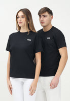 GCDS T-shirt a manica corta nera per uomo e donna con logo sul retro Z0MLQC101J023 999A GCDS 