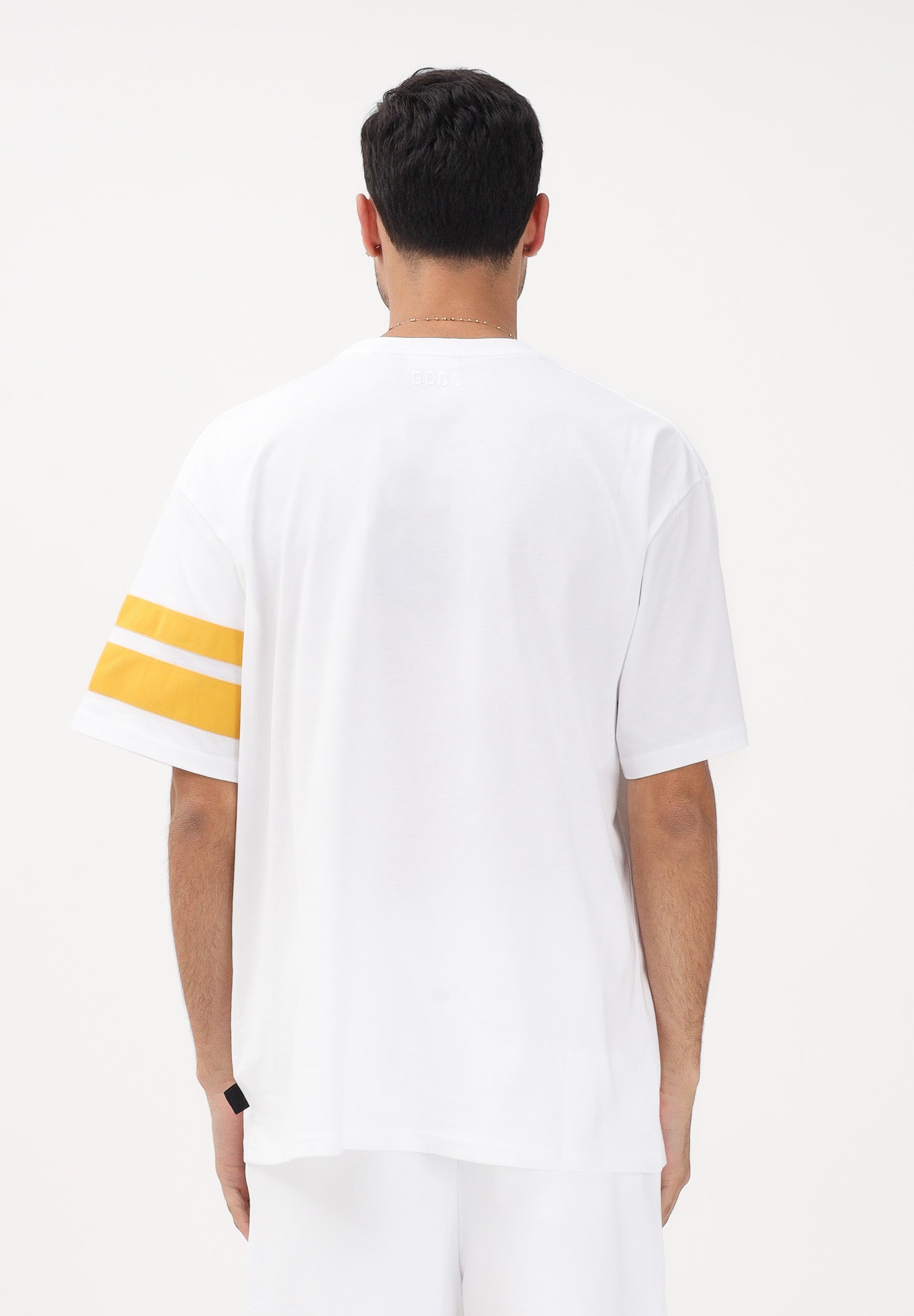 GCDS T-shirt a manica corta bianca per uomo e donna con logo Z0MLQC106J101 100Y GCDS 