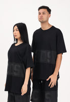 GCDS T-shirt a manica corta nera per uomo e donna con logo Z0MLQC109J101 999B GCDS 
