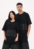GCDS T-shirt a manica corta nera per uomo e donna con logo Z0MLQC109J101 999B GCDS 