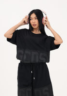 GCDS T-shirt a manica corta nera per uomo e donna con logo Z0MLQC109J101 999B GCDS 