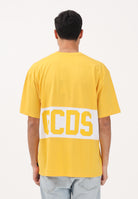 GCDS T-shirt a manica corta gialla per uomo e donna con logo Z0MLQC140J101 240A GCDS 