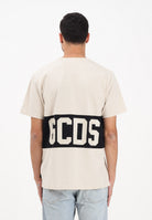 GCDS T-shirt a manica corta beige per uomo e donna con logo Z0MLQC140J101 316B GCDS 
