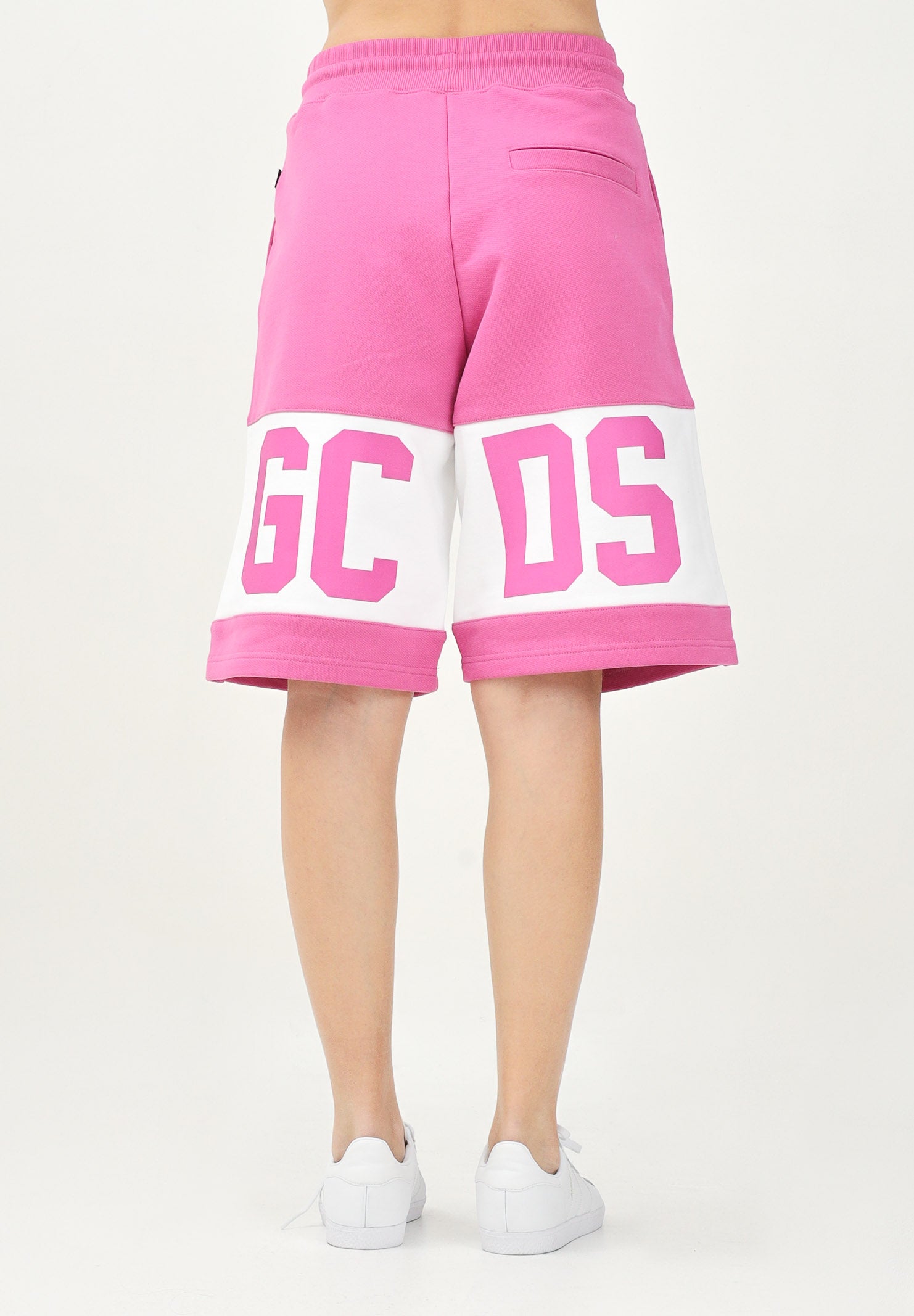 GCDS Shorts sportivo fucsia per uomo e donna con logo Z0MLQL228F004 575A GCDS 