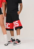 GCDS Shorts sportivo nero per uomo e donna con logo Z0MLQL228F004 999R GCDS 