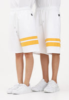 GCDS Shorts sportivo bianco per uomo e donna con dettagli a contrasto Z0MLQL229F004 100Y GCDS 