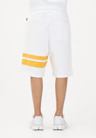GCDS Shorts sportivo bianco per uomo e donna con dettagli a contrasto Z0MLQL229F004 100Y GCDS 