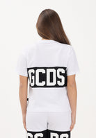 GCDS T-shirt a manica corta bianca per donna, ragazzi e bambini con logo Z0UJQC585J105 100B GCDS 