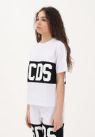 GCDS T-shirt a manica corta bianca per donna, ragazzi e bambini con logo Z0UJQC585J105 100B GCDS 