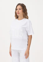 GCDS T-shirt a manica corta bianca per donna, ragazzi e bambini con logo Z0UJQC597J105 100A GCDS 