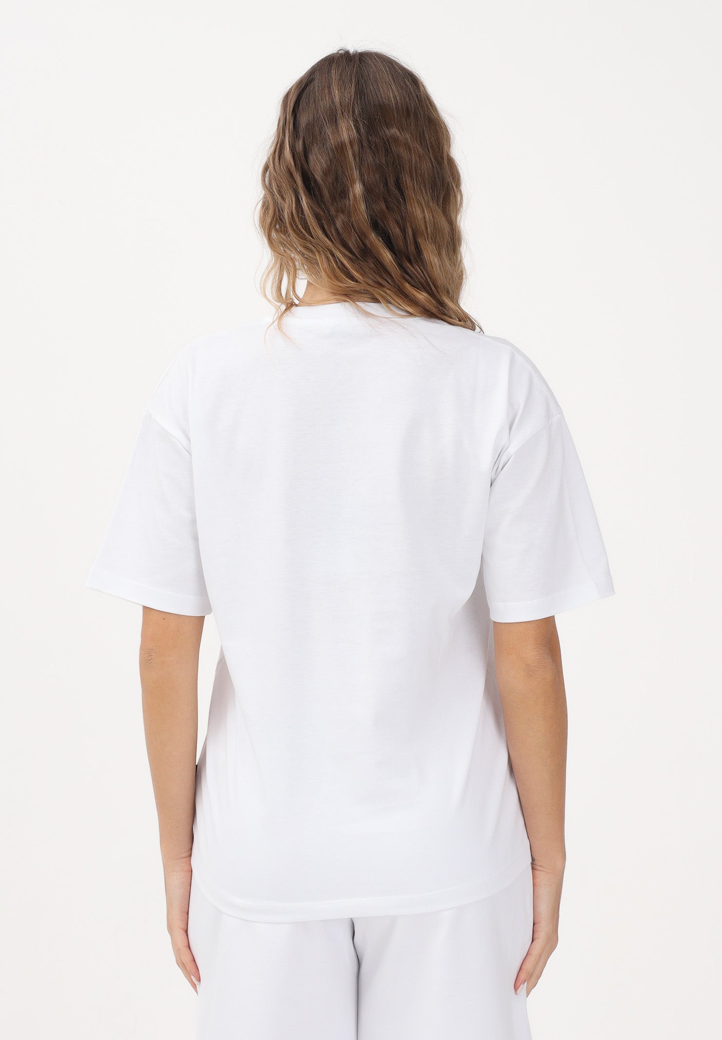 GCDS T-shirt a manica corta bianca per donna, ragazzi e bambini con logo Z0UJQC597J105 100A GCDS 