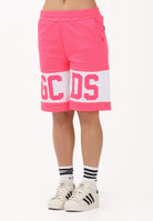 GCDS Shorts sportivo fucsia per donna, ragazze e bambine con stampa logo Z0UJQL589F004 566A GCDS 