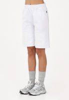 GCDS Shorts sportivo bianco per donna, ragazzi e bambini con logo<BR/> Z0UJQL599F004 100A GCDS 