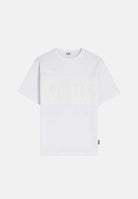 GCDS T-shirt a manica corta bianca per bambino e bambina con logo tono su tono Z0UKQC597J105 100A GCDS 