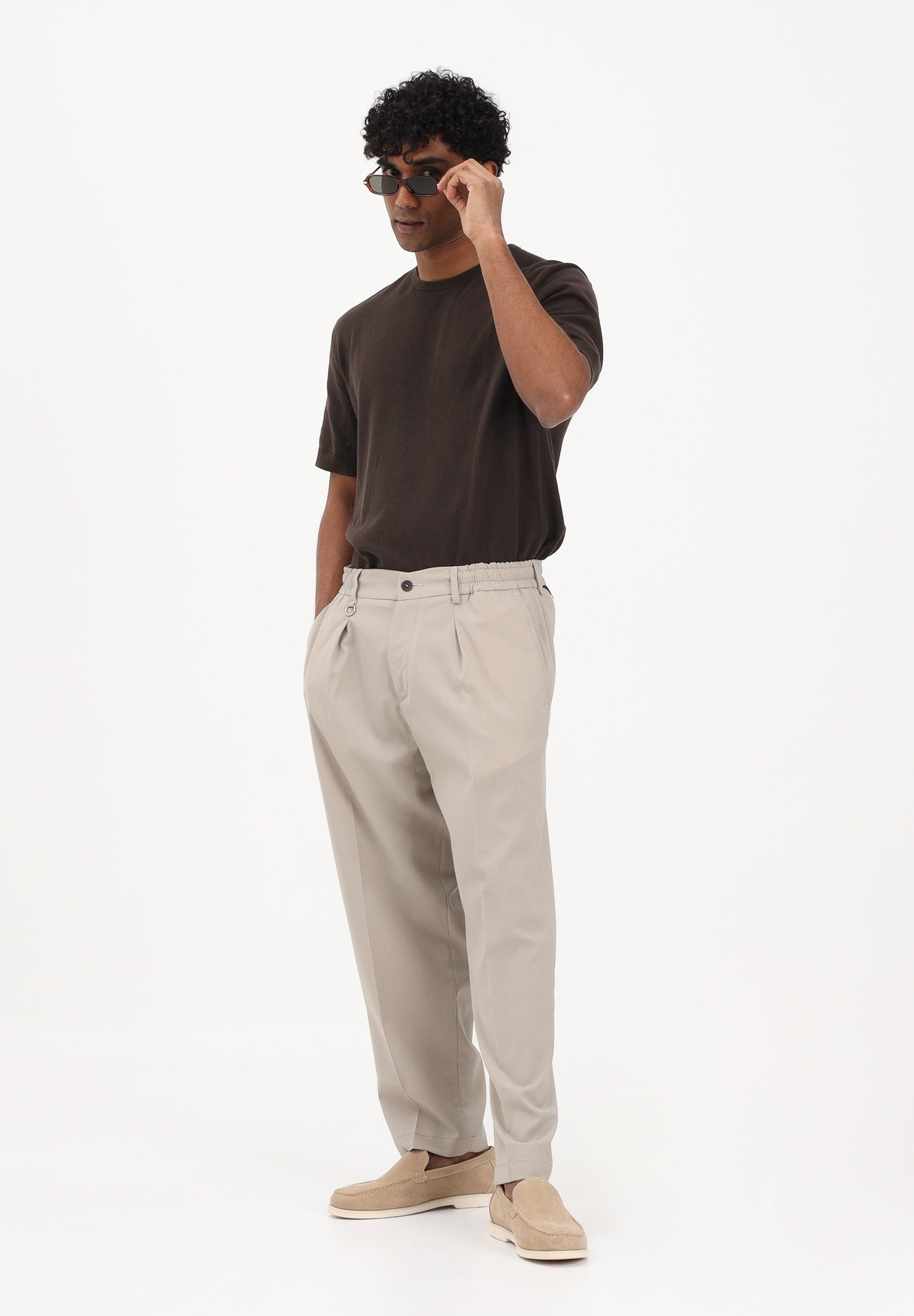 GOLDEN CRAFT Pantalone beige da uomo con vita elasticizzata GC1PSS266920 A037 GOLDEN CRAFT 