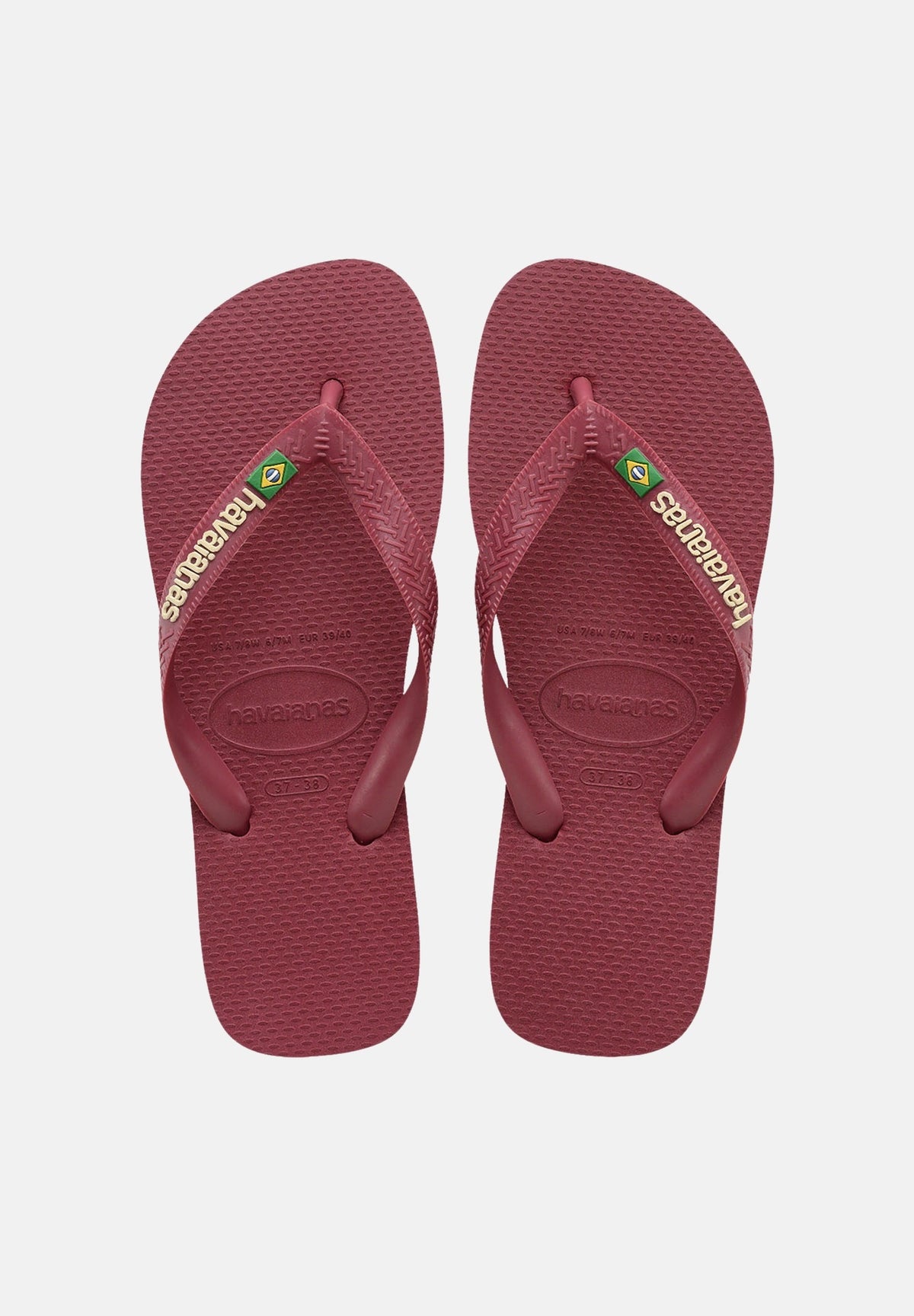HAVAIANAS Infradito Havaianas Brasil Logo bordeaux per uomo e donna 4110850 9339 HAVAIANAS 