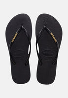 HAVAIANAS Infradito neri da donna Slim Logo Metallic 4119875 1924 HAVAIANAS 