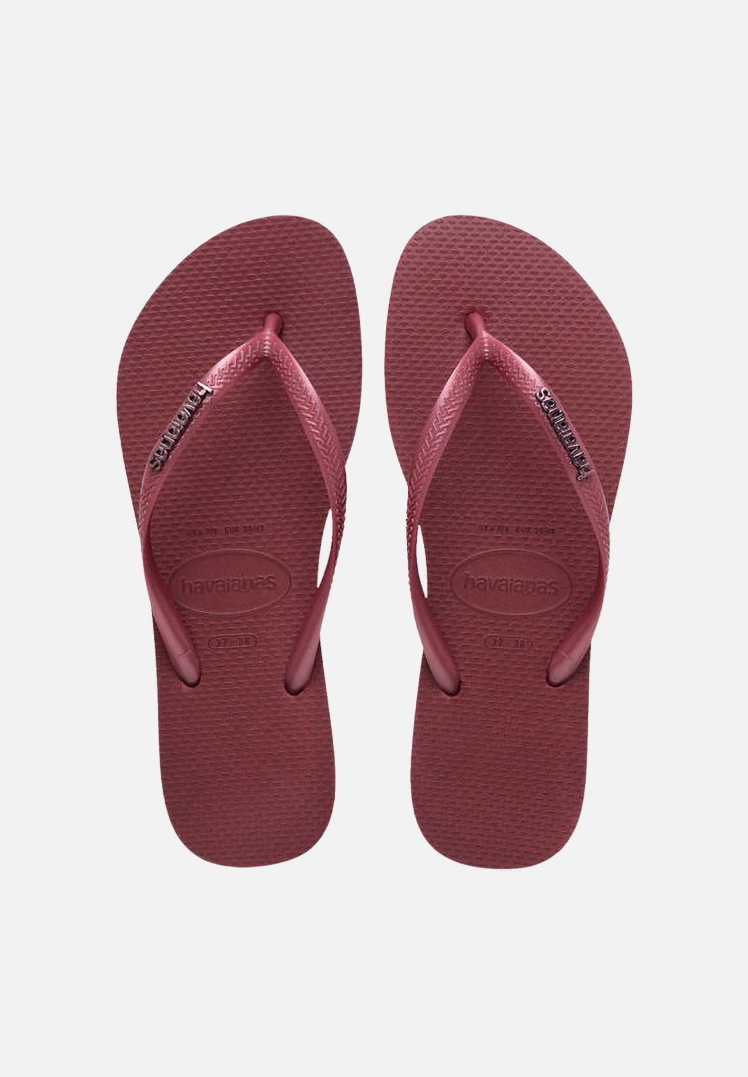HAVAIANAS Infradito Slim Logo Metallic bordeaux da donna 4119875 9339 HAVAIANAS 