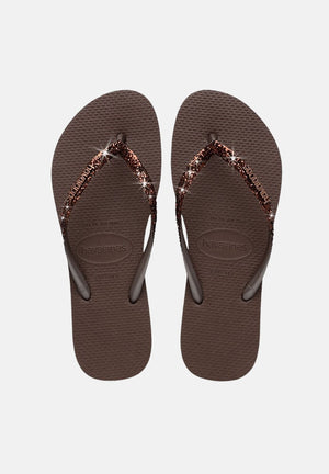 HAVAIANAS Infradito Slim Glitter II marrone da donna 4146975 0727 HAVAIANAS 