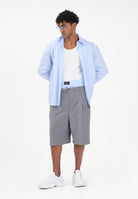 I'M BRIAN Bermuda grigio da uomo con elastico in cotone BE3682 GRIG I'M BRIAN 