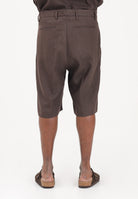 I'M BRIAN Shorts in lino marrone da uomo BE3705 MO I'M BRIAN 