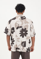 I'M BRIAN Camicia a manica corta bianca da uomo con stampa floreale CA3615 0028 I'M BRIAN 