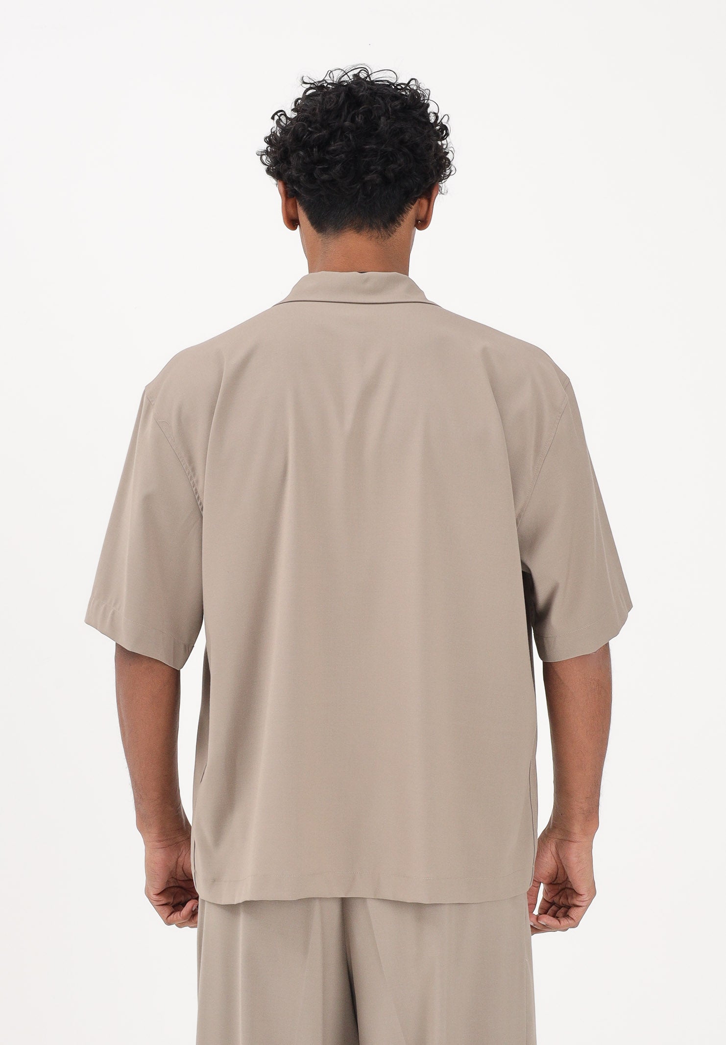 I'M BRIAN Camicia a manica corta beige da uomo CA3623 TA I'M BRIAN 
