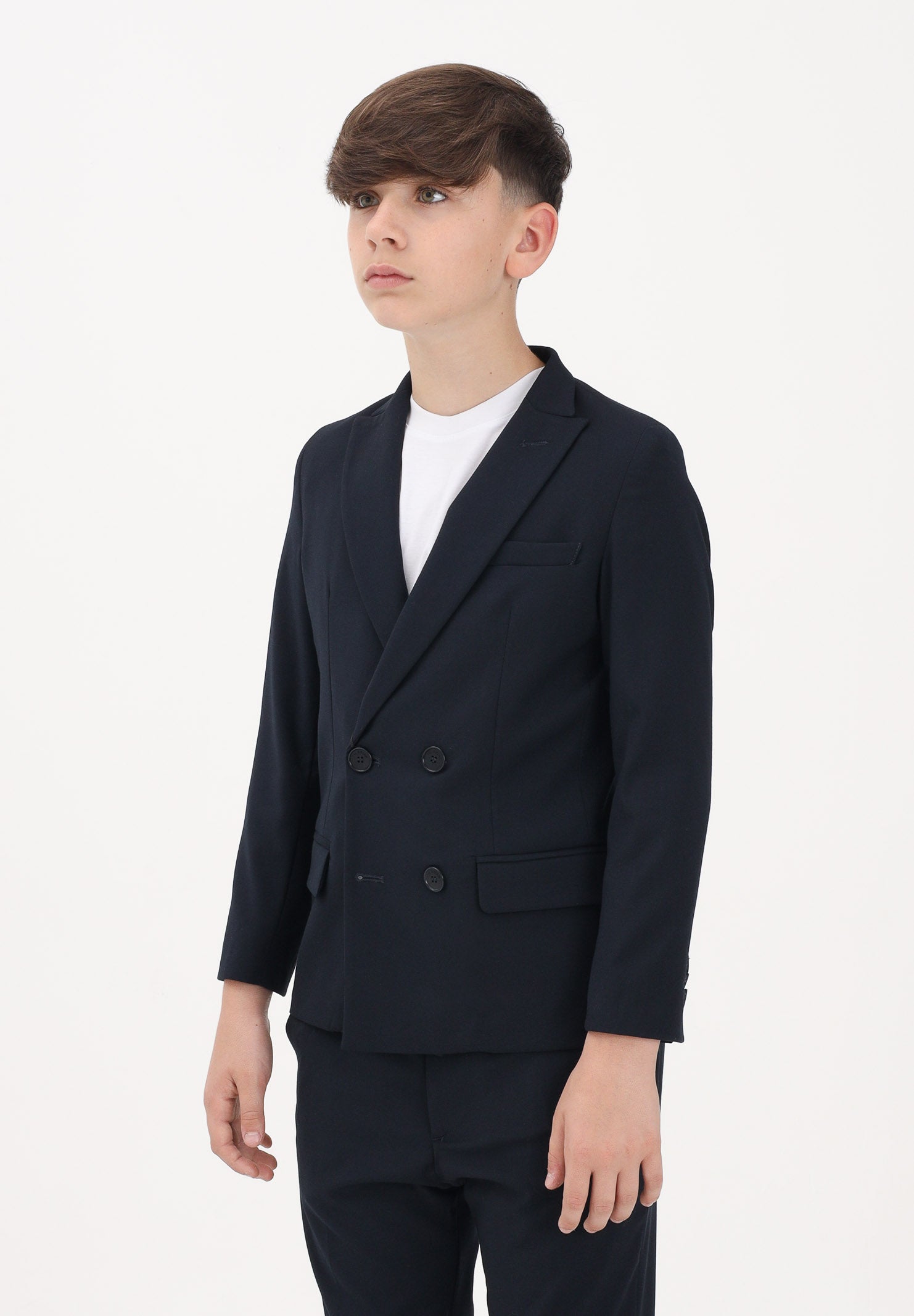 I'M BRIAN giacca doppiopetto blu navy bambino GIA3655J BL I'M BRIAN 