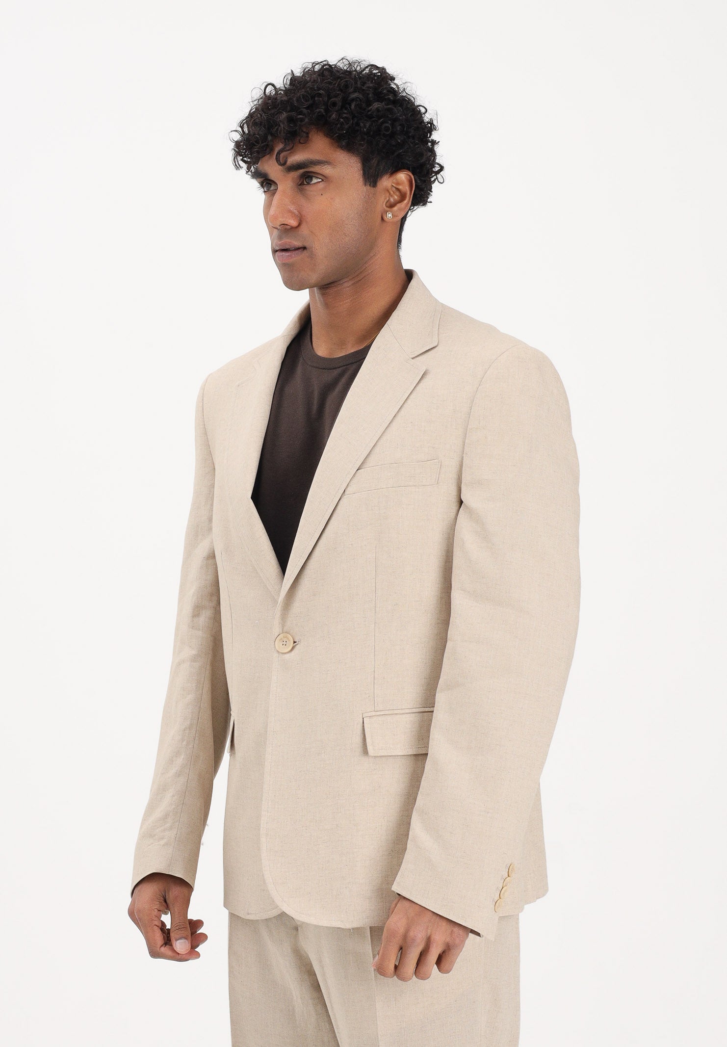I'M BRIAN Giacca monopetto beige da uomo GIA3666 0025 I'M BRIAN 