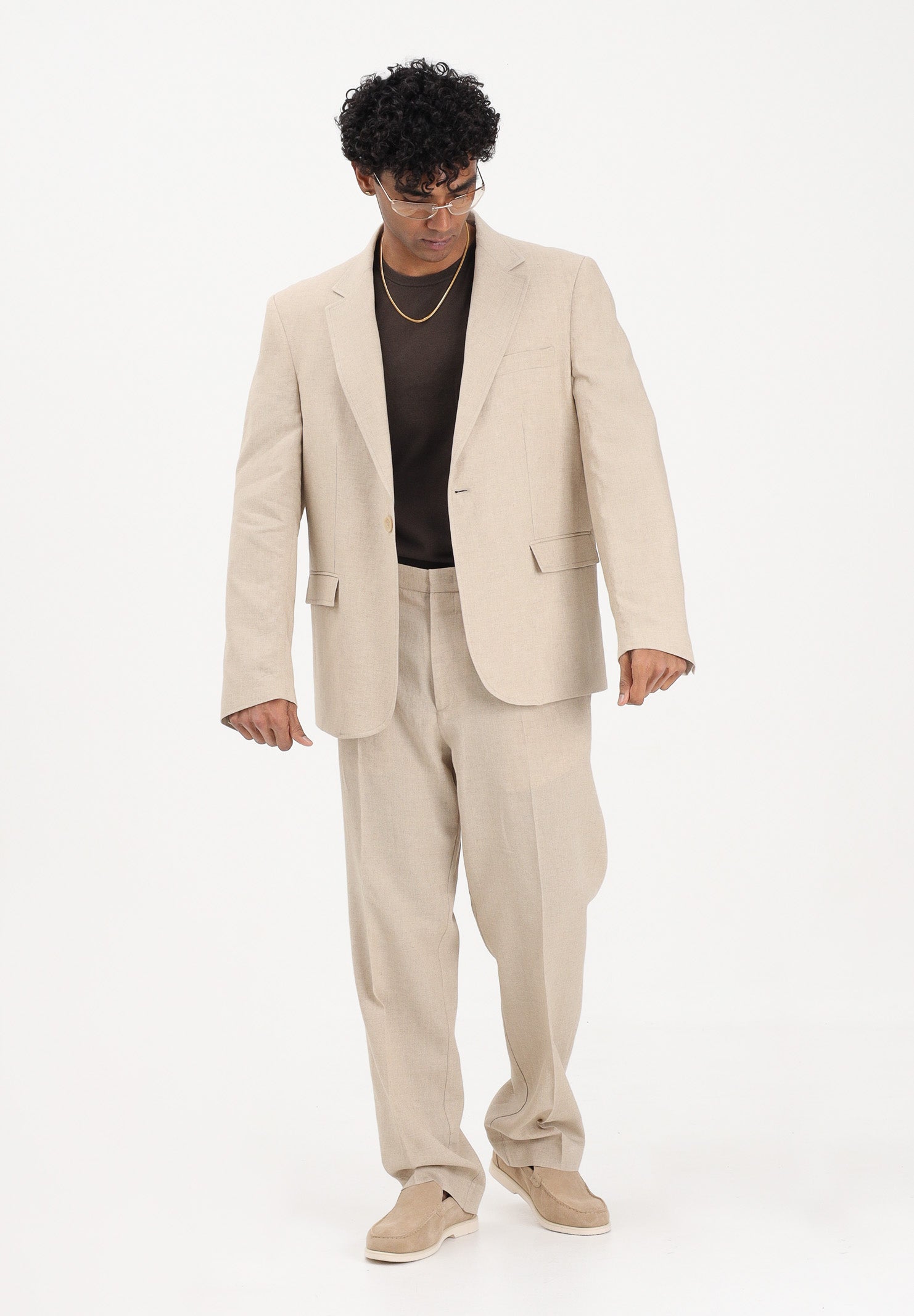 I'M BRIAN Giacca monopetto beige da uomo GIA3666 0025 I'M BRIAN 