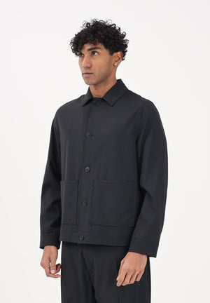 I'M BRIAN Camicia a manica lunga nero da uomo con tasche GIU3670 009 I'M BRIAN 