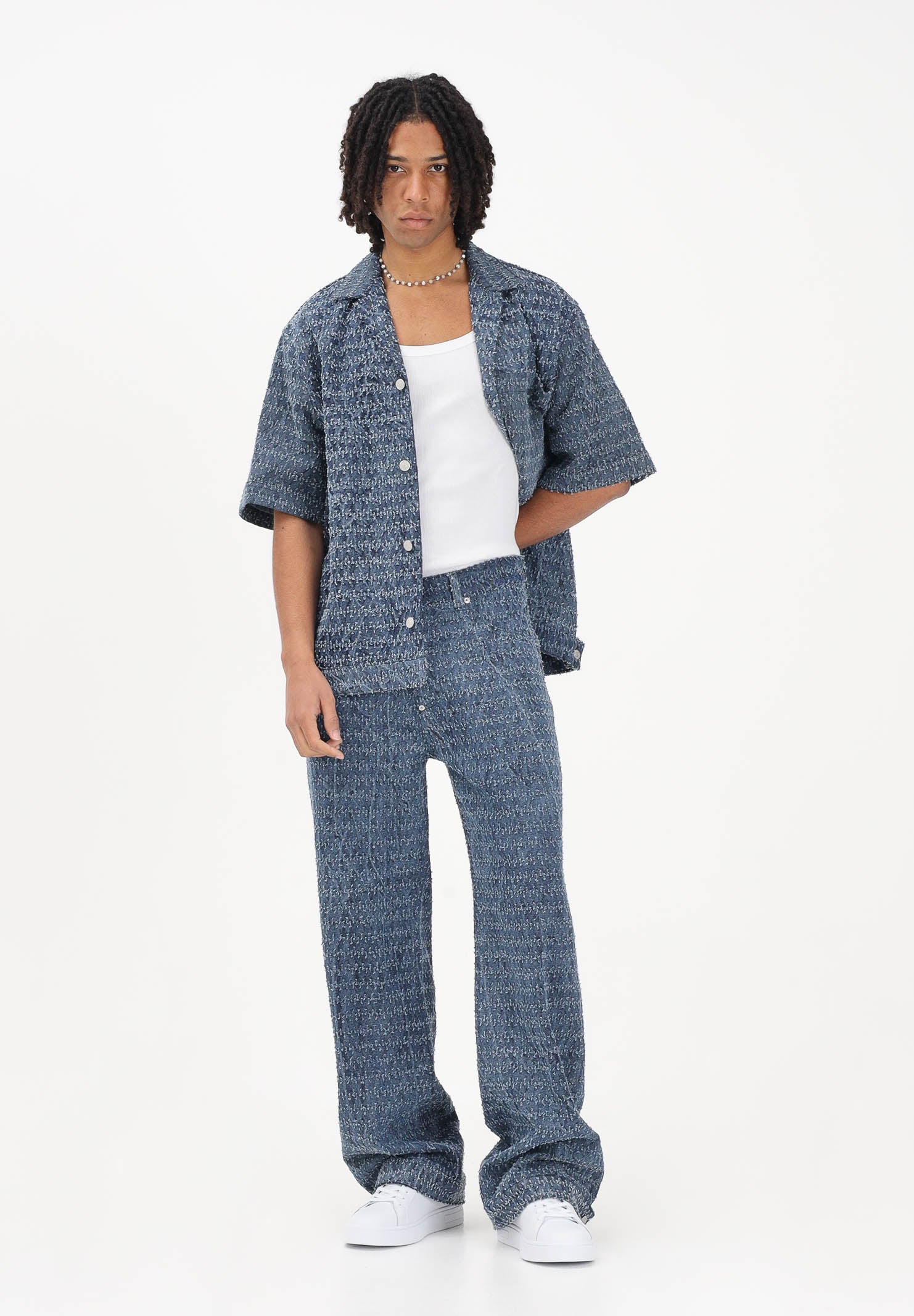 I'M BRIAN Jeans in denim medio da uomo con lavorazione texturizzata JACE926 0028 I'M BRIAN 