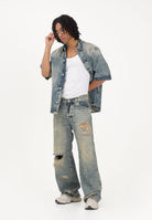 I'M BRIAN Jeans in denim sabbiato da uomo arricchito da strappi e dettagli distressed JASONL126 L126 I'M BRIAN 