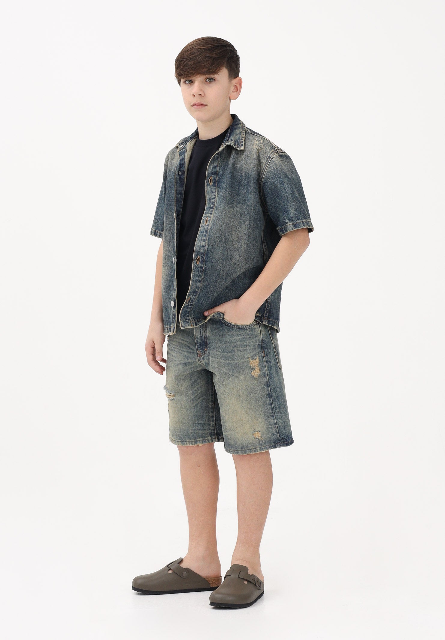 I'M BRIAN Shorts in denim vintage da bambino KEVINJL126 L126 I'M BRIAN 