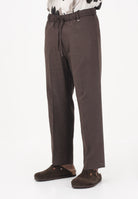 I'M BRIAN Pantalone in lino marrone da uomo PA3702 020 I'M BRIAN 
