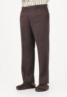 I'M BRIAN Pantalone in lino marrone da uomo PA3703 020 I'M BRIAN 