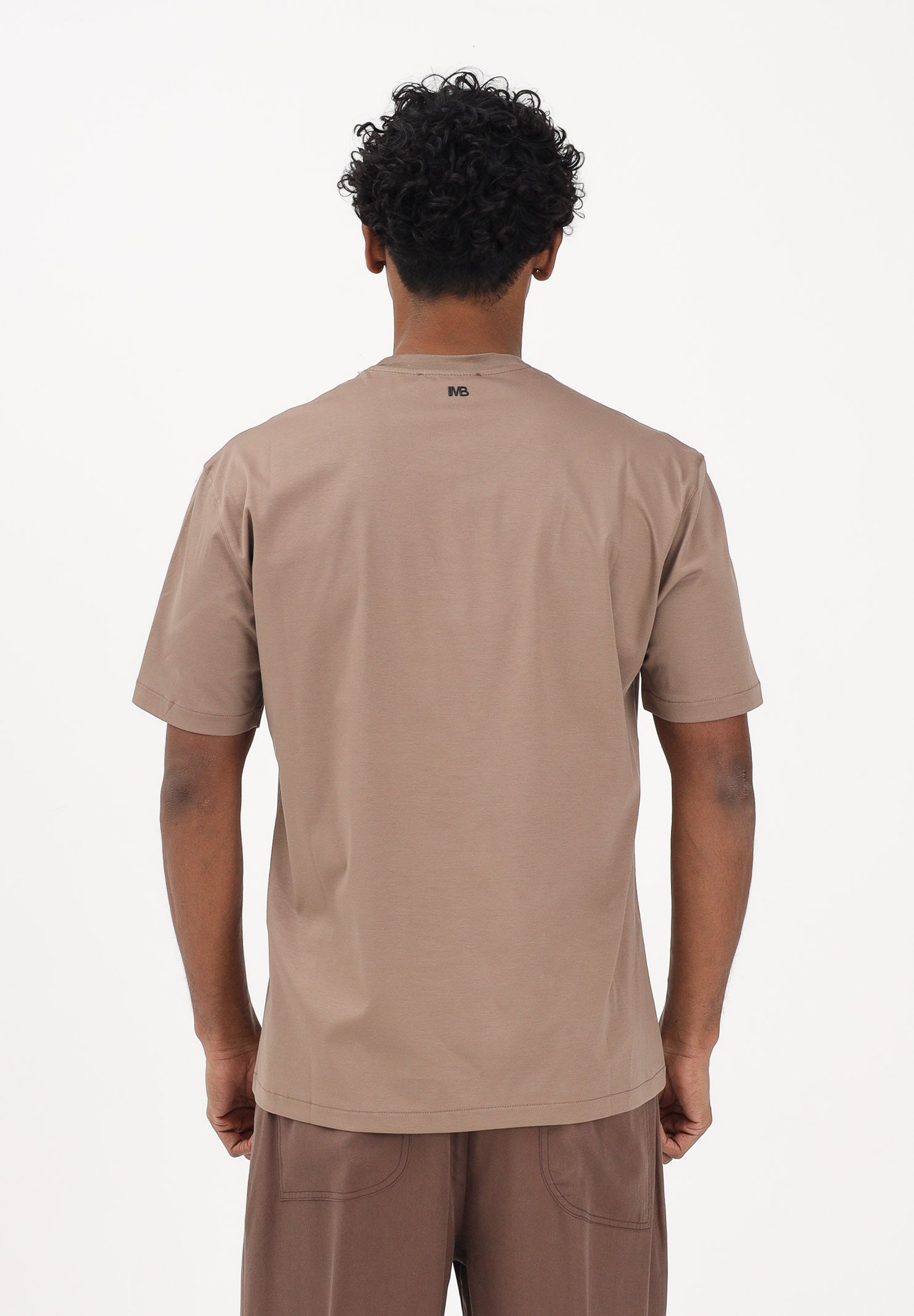 I'M BRIAN T-shirt a manica corta marrone da uomo TS3742 TA I'M BRIAN 