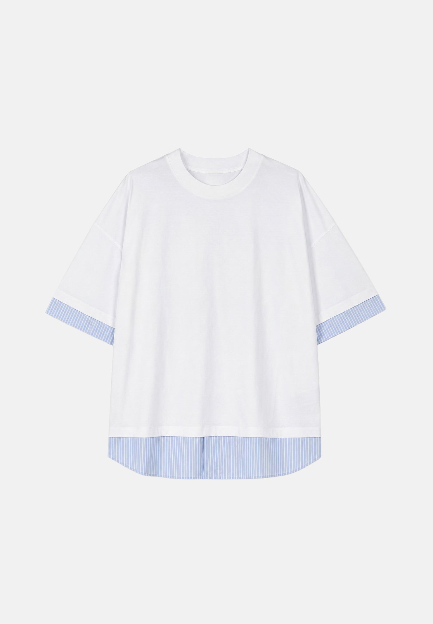 I'M BRIAN t-shirt uomo oversize in cotone a contrasto bianco uomo. TS3745 BI I'M BRIAN 