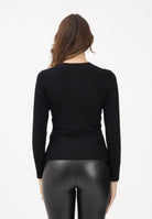 JDY Maglioncino girocollo nero da donna con motivo geometrico 15207694 BL JDY 