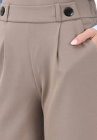 JDY Pantalone marrone da donna a vita alta 15208430 DRBL JDY 