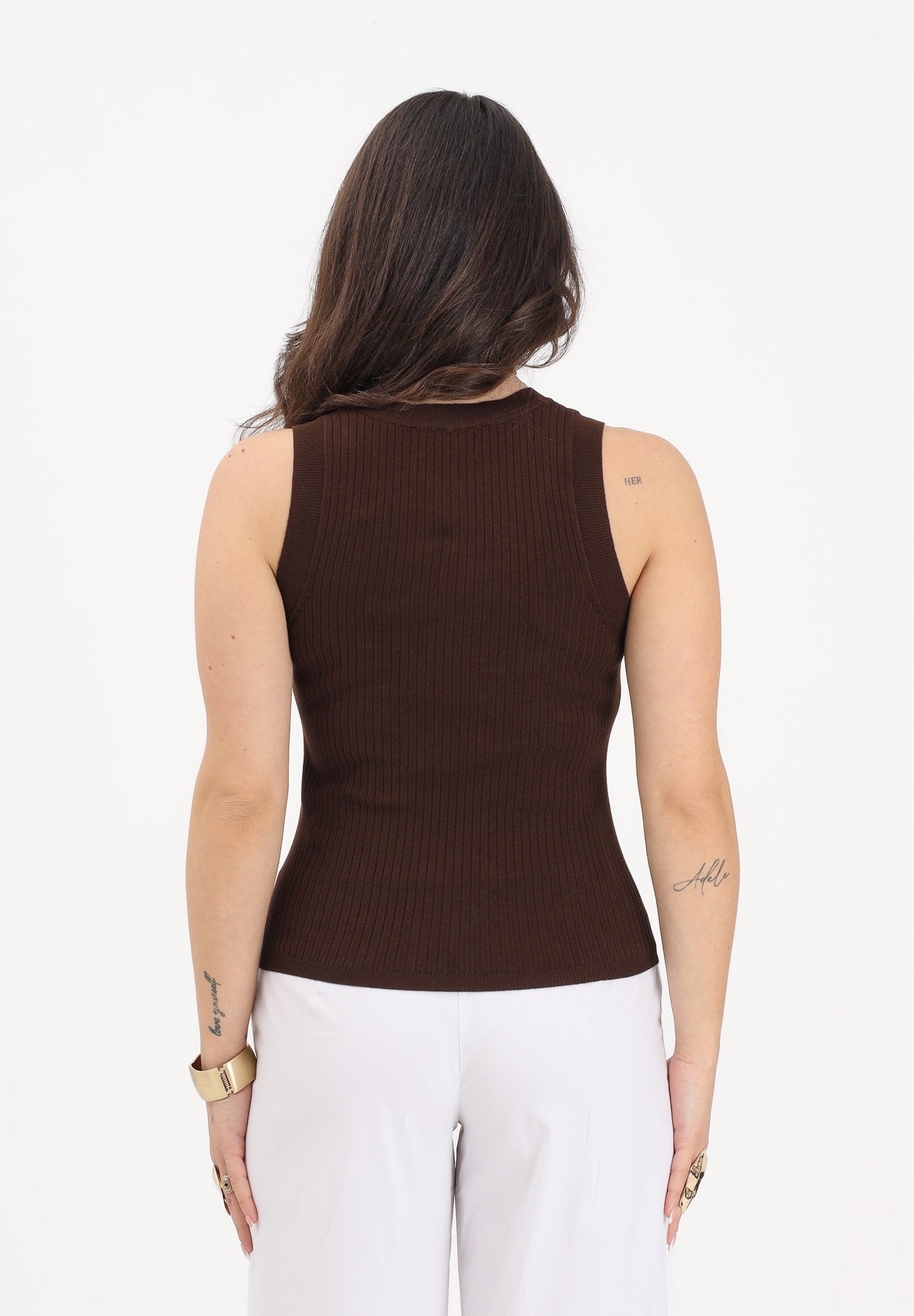 JDY Canotta marrone da donna 15287501 CHCO JDY 