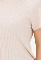 JDY Maglia girocollo beige da donna in filo 15334641 CLDAWGO JDY 