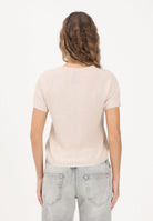 JDY Maglia girocollo beige da donna in filo 15334641 CLDAWGO JDY 