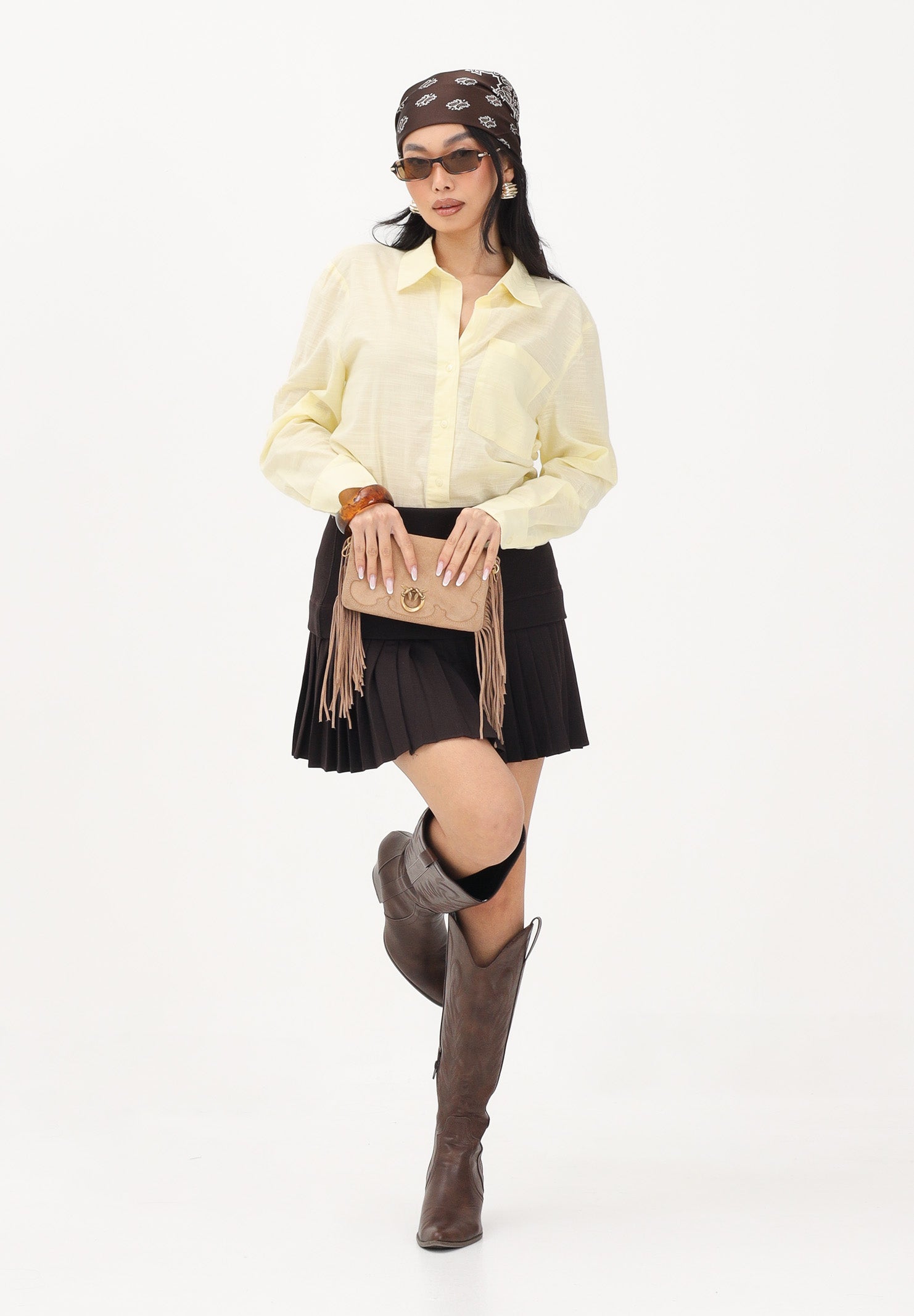 JDY Camicia a manica lunga gialla da donna 15351414 DOCR JDY 