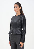 JDY Giubbotto in ecopelle nero da donna 15353991 Black JDY 