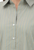 JDY Camicia a manica lunga verde da donna con sottili righe verticali 15359455 SE JDY 