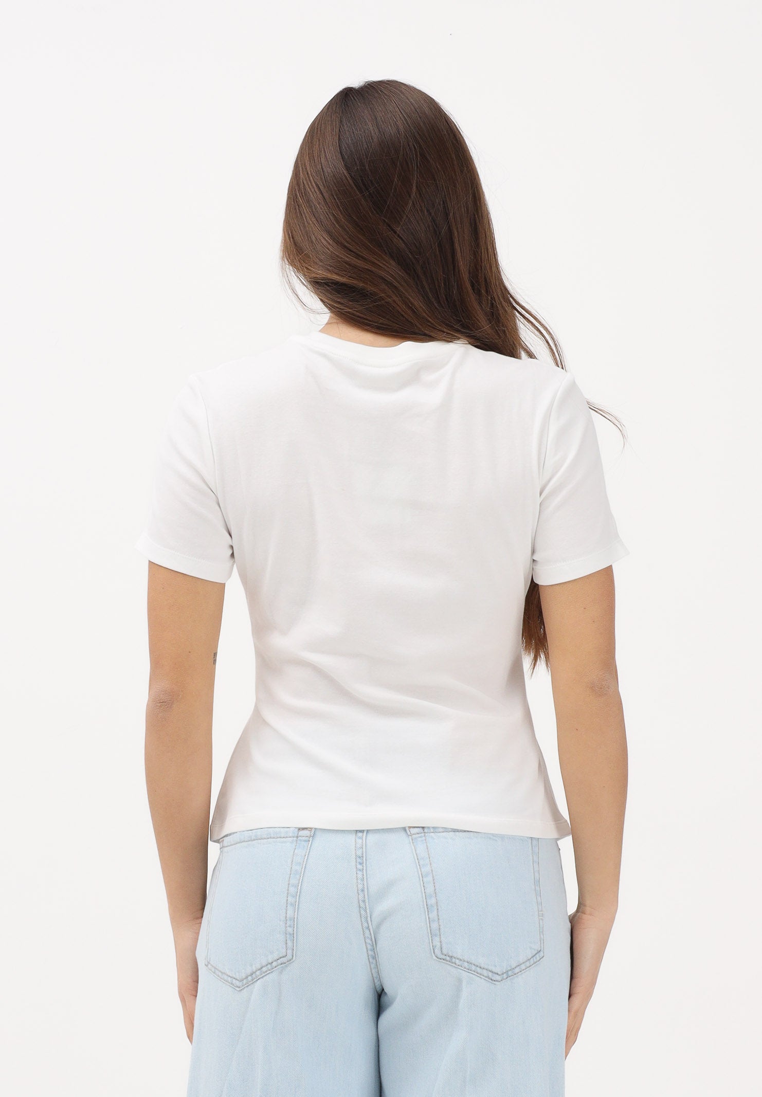 JDY T-shirt a manica corta bianca da donna con drappeggio 15365933 CLDA JDY 