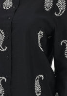 JDY Camicia nera da donna con fantasia paisley 15367956 BLEC JDY 