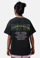 JORDAN T-shirt a manica corta Geo World Tour nera da bambina 45F790 G0T JORDAN 